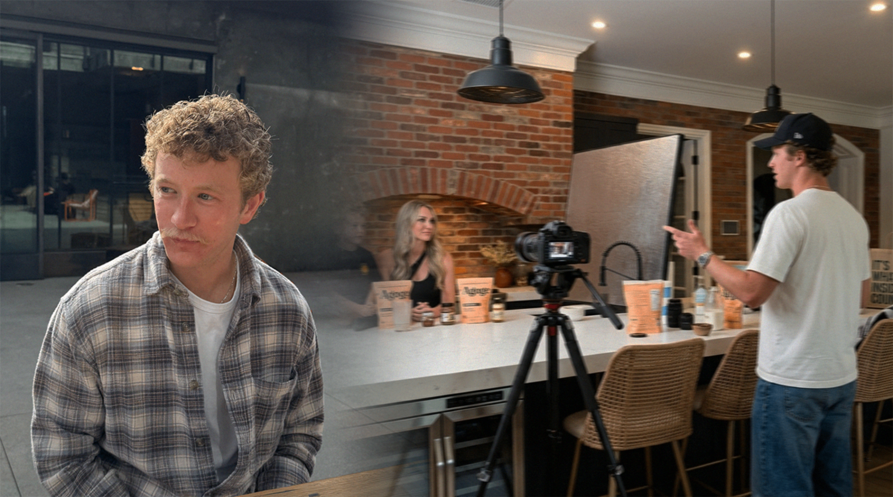 Will Kiel on set, working alongside a founder in the field